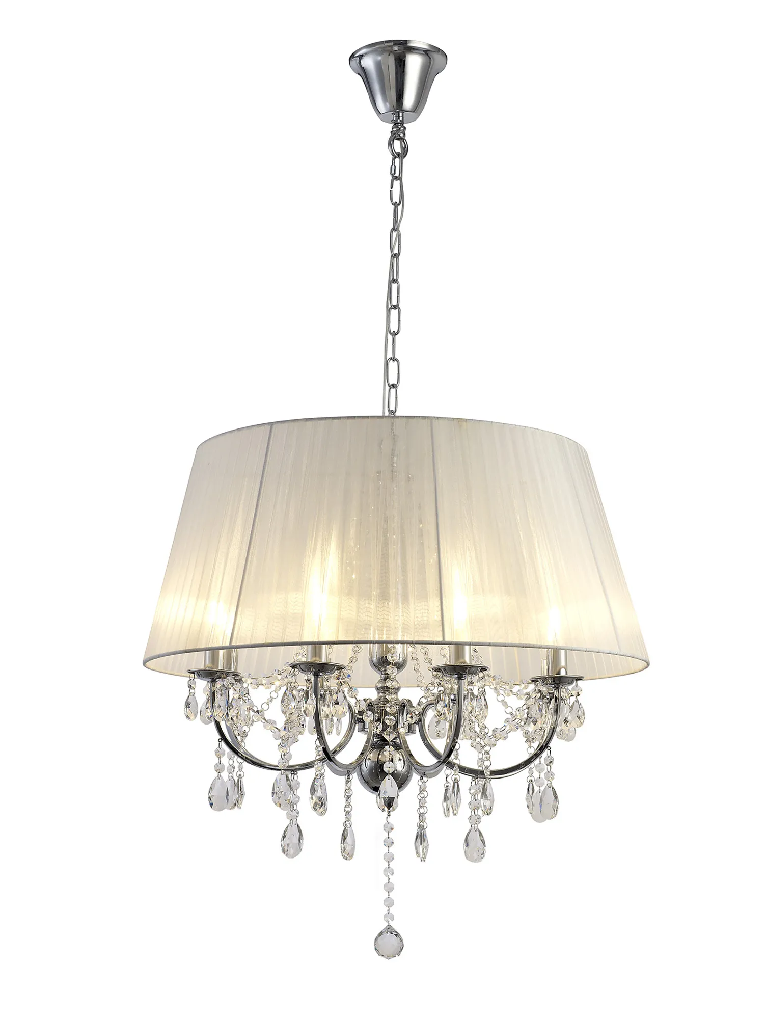 Olivia Crystal Ceiling Lights Diyas Shaded Crystal Fittings